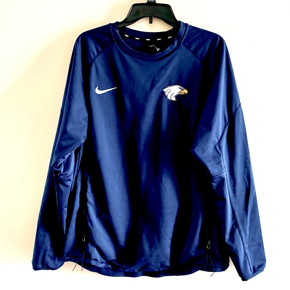 Champions Nike, Therma Dri-Fit, Navy Blue Eagle Embroidery Sweatshirt, Sz L